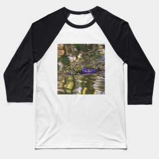 Eye See You - Swimming Alligator in Swamp Baseball T-Shirt